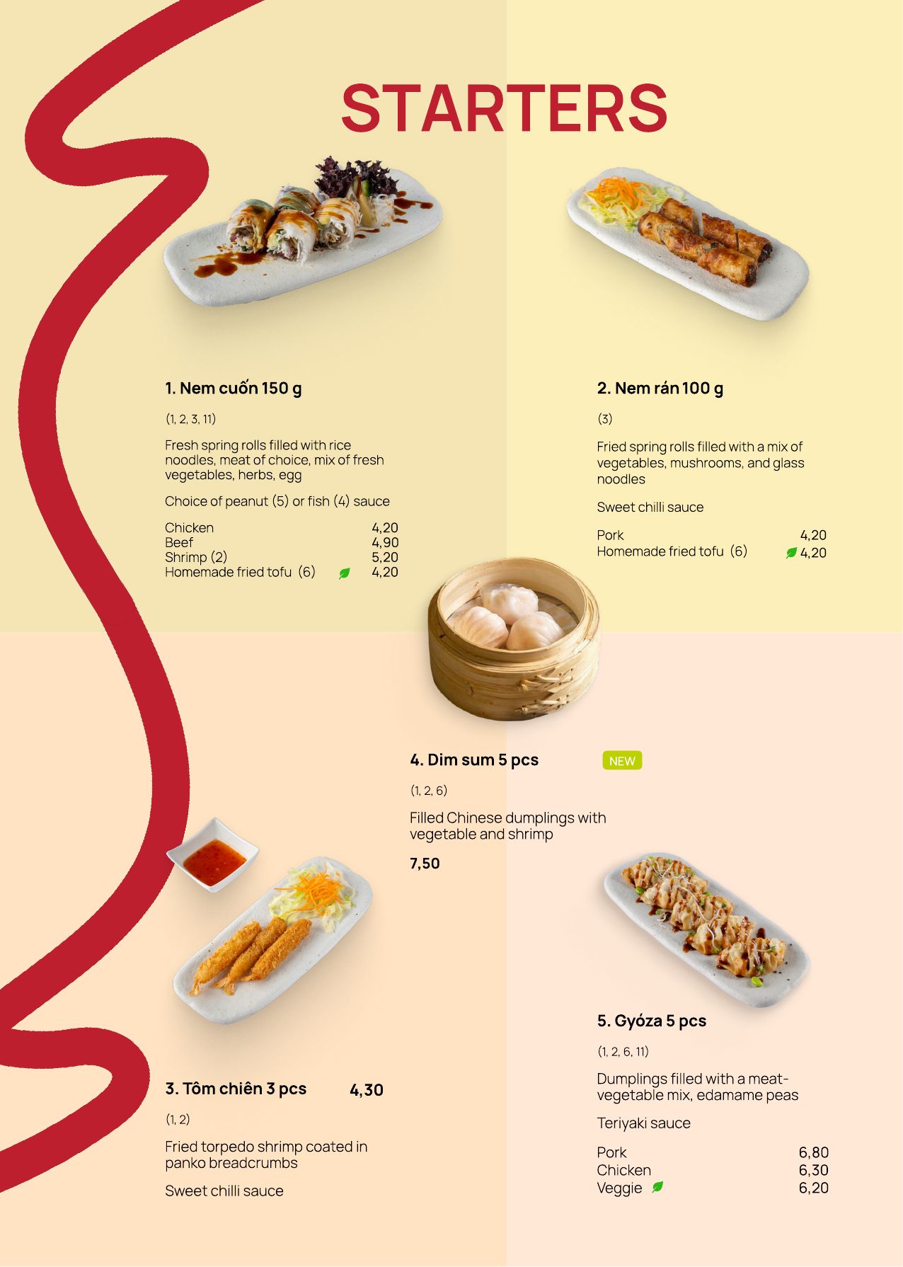Menu – Starters (1)