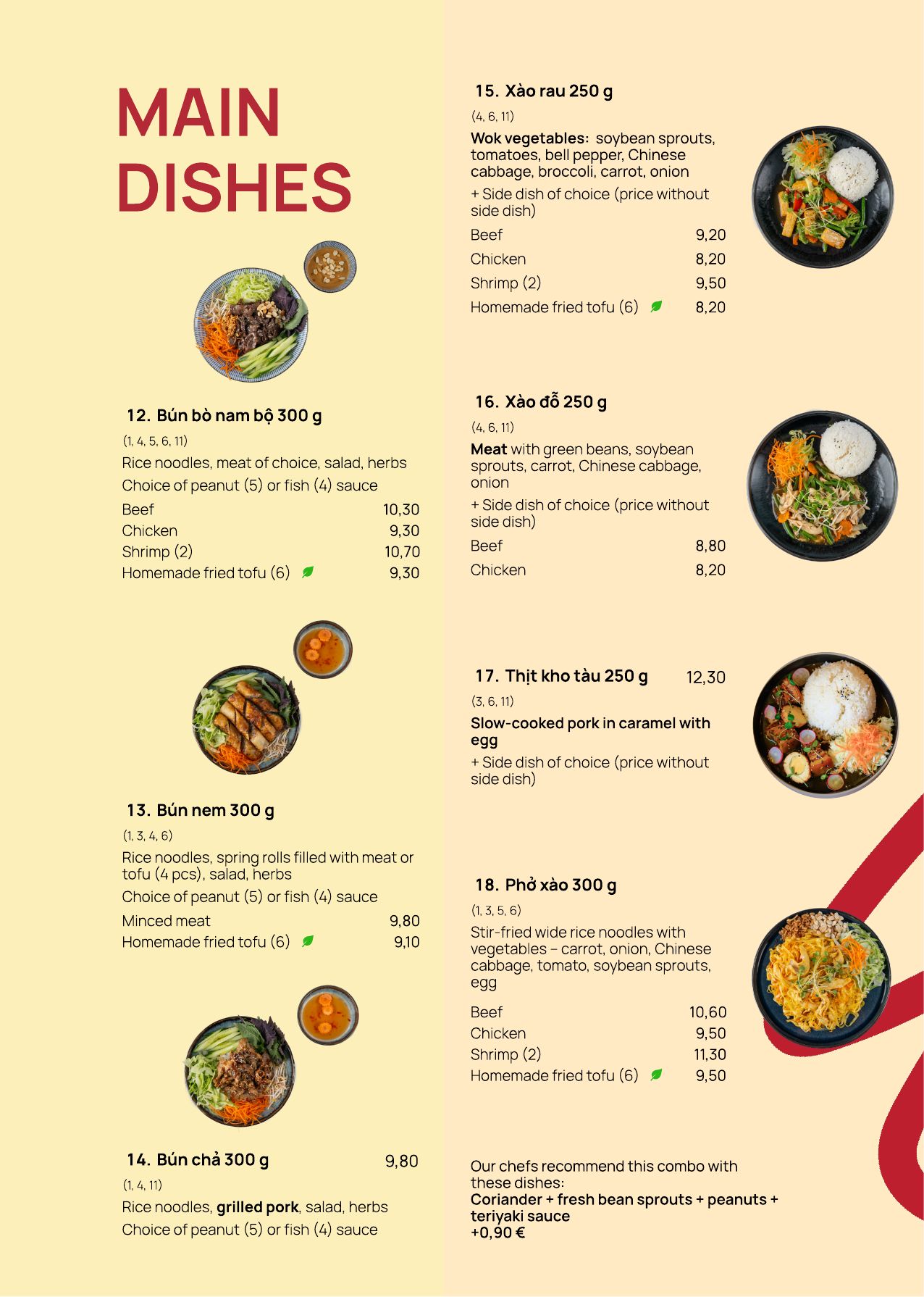 Menu – Main courses (1)