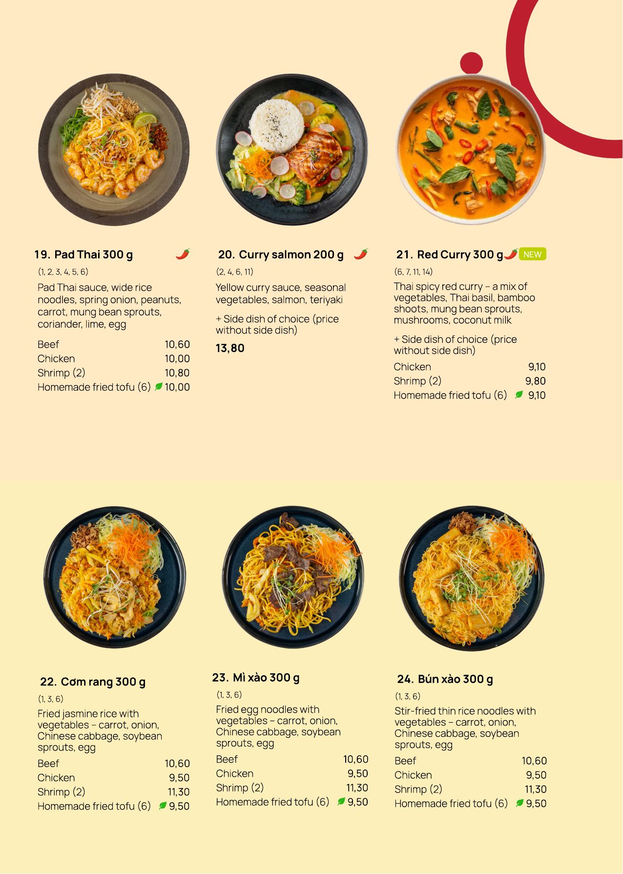 Menu – Main courses (2)