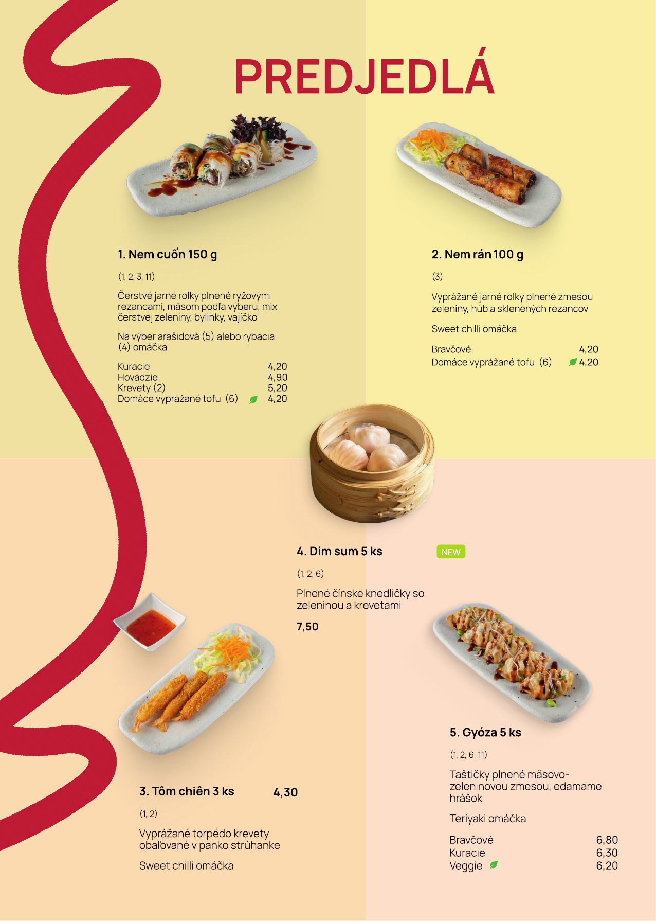 Menu – Predjedlá (1)