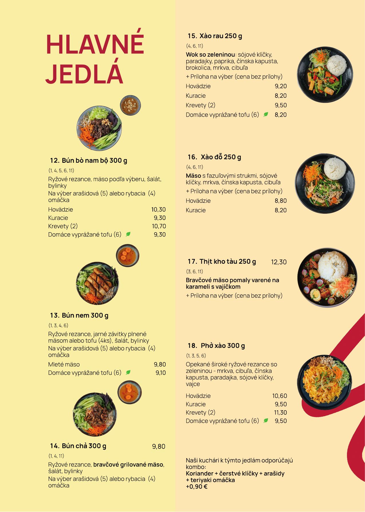 Menu – Hlavné jedlá (1)