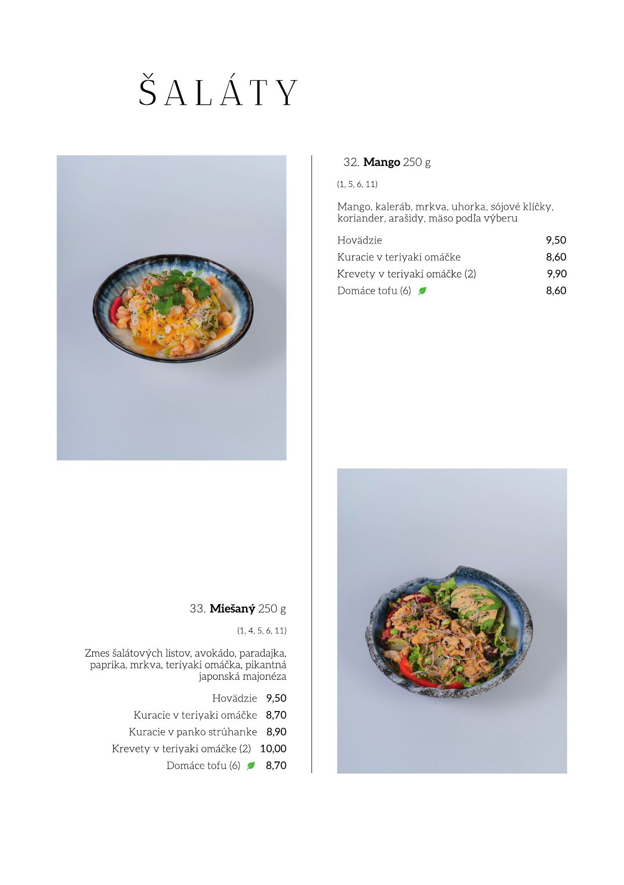 Menu – Hlavné jedlá (6)